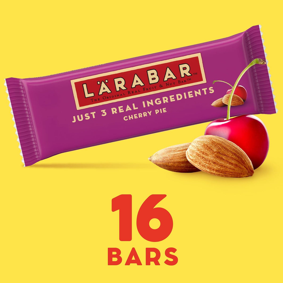 Larabar Cherry Pie Fruit and Nut Bar, Gluten Free and Vegan, 27.2 oz, 16 Ct