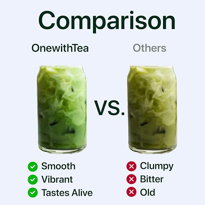 ONE WITH TEA Ceremonial Matcha Powder USDA Organic 2oz – Authentic Japanese Green Tea, Made in Japan | Perfect for Matcha Latte, Smoothies, Hot & Iced Drinks