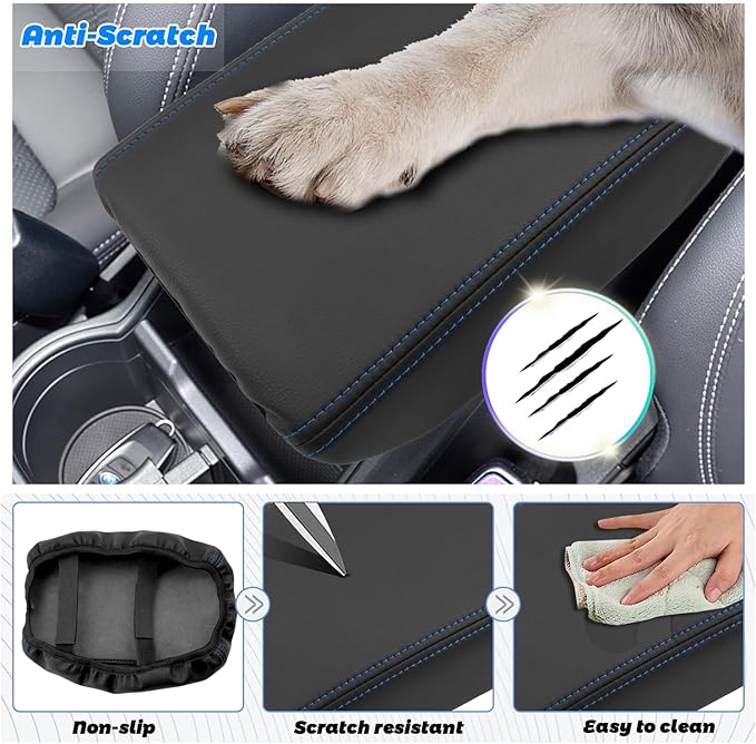 SHAOHAO for 2025 Subaru Forester Center Console Cover for 2025 Subaru Forester Accessories (Base/Premium/Sport/Limited/Touring) Car Armrest Cover Anti-Scratch Middle Lid Leather Cover
