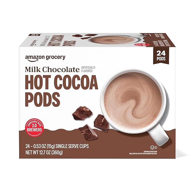 Happy Belly Hot Cocoa Pods, Milk Chocolate, 24 Count