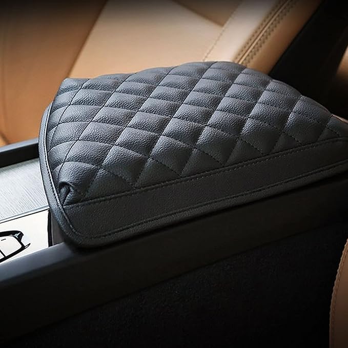 Armrest Cover for 2018-2026 Volvo XC60 (Core/Plus/Ultimate/Ultra/Black Edition/Momentum/R-Design/Inscription) Volvo XC60 Accessories Center Console Cover Protector Middle Protector PU Leather,Non-Slip