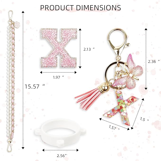Letter Handle Strap Accessories with Cute Initial Charm Compatible with Owala Water Bottle 24oz 32oz 40oz Owala Kids