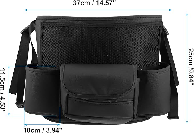X AUTOHAUX Car Large Capacity Seat Organizer Backseat Multi Pockets Purse Storage Universal Fit for Car Truck SUV 37x25cm Black