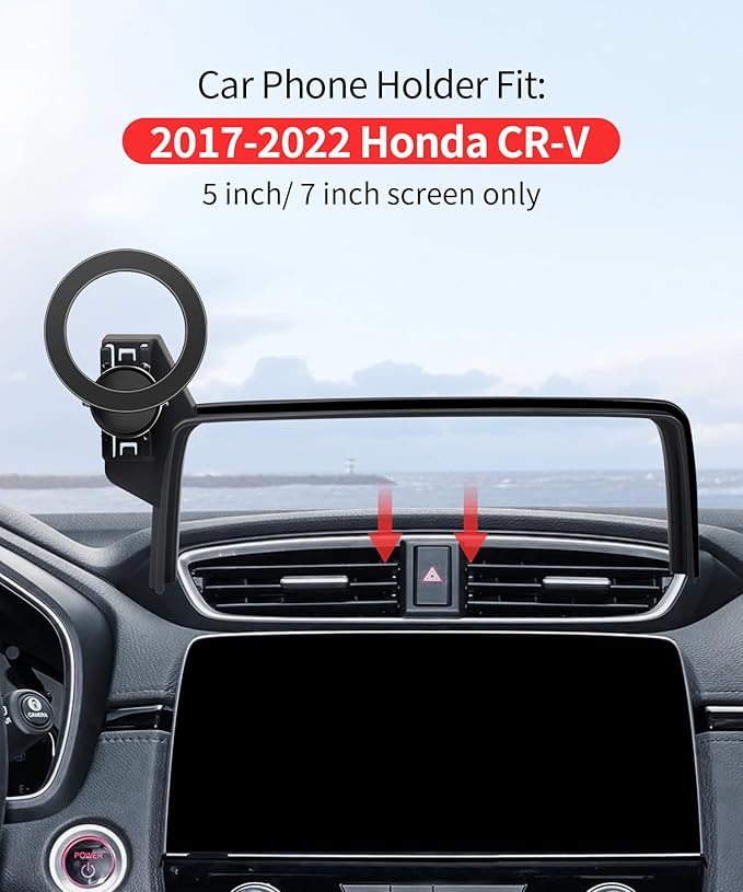 MaserWeller Car Phone Holder for Honda CRV CR-V 2017-2022 Accessories Screen Fixed Clip, 360° Rotation Phone Mount Compatible with MagSafe, Cell Phone Holder Does Not Affect Air Vent