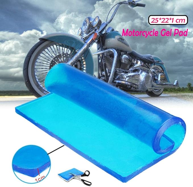 Motorcycle Seat Gel Pad Seat Cushion Shock Absorption Mats Reduce Fatigue Comfortable Soft Gel Pad Cool DIY Seat Pad Motorcycle Seat Foam Car Office Chair Seat Cushion (25 x 22 x 1cm)