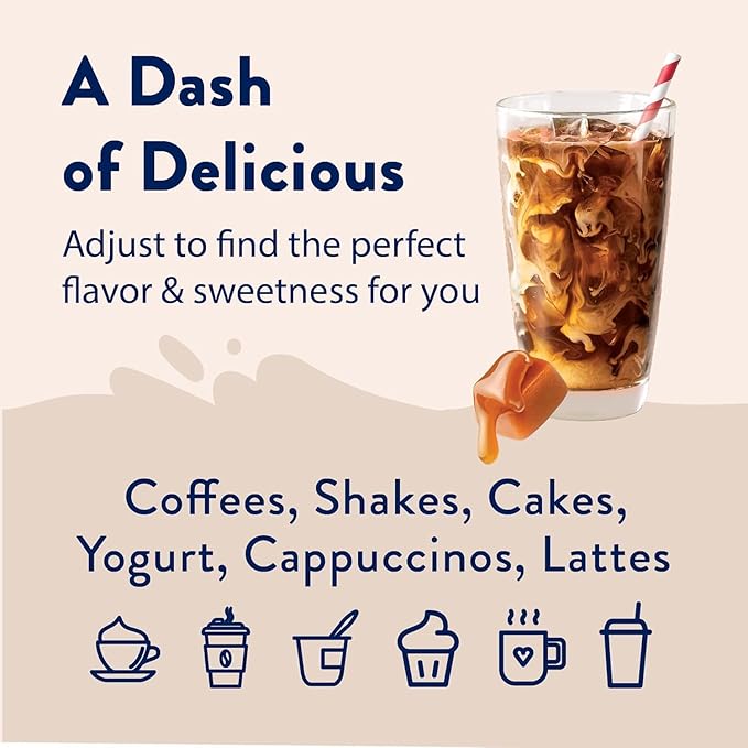 Jordan’s Skinny Mixes Sugar Free Coffee Syrup, Caramel Coffee Flavoring Syrup, Zero Calorie Drink Mix, Lattes, Baking, Protein Shake or Cocktail, Dairy & Gluten Free, Kosher, 25.4 Fl Oz, 2 Pack