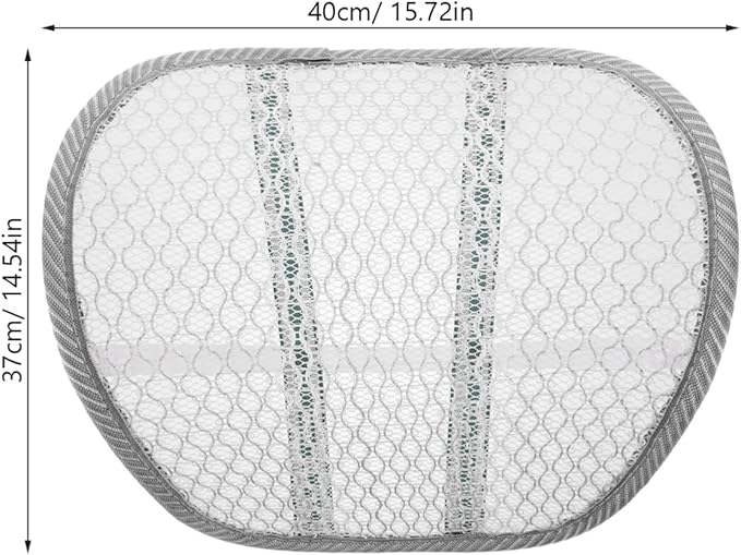 Healifty Car Seat Lumbar Support Pad Breathable Ergonomic Back Cushion for Driving and Office Use Lower Back Comfort 15.74X14.56X0.78 Inches