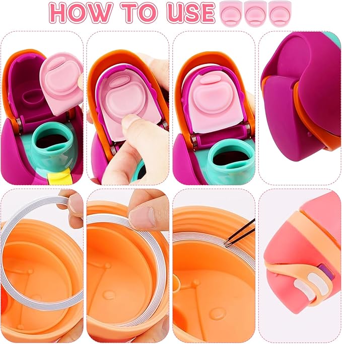 3 Sets Replacement Seal Gasket Stoppers for Owala Freesip Cap Mouth,Silicone O Sealing Ring Parts Water Bottle Top Lid Accessories for Owala Freesip 16/19/24/32/40oz（Pink）