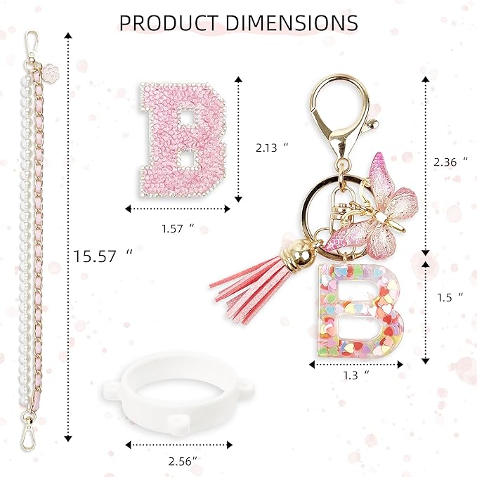 Letter Handle Strap Accessories with Cute Initial Charm Compatible with Owala Water Bottle 24oz 32oz 40oz Owala Kids