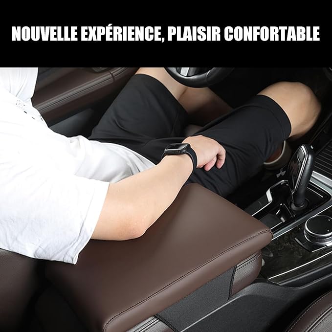 Car Armrest Cover Pad for Hyundai Elantra 6.Generation (AD) 2015-2020 Premium Leather Center Console Armrest Cushion Pad Anti-Scratch Waterproof Auto Interior Accessories Orange Style