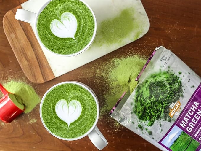 MOCAFE Matcha Latte Mix Powder, Japanese green tea, café style premium instant iced, blended frappe, and hot drinks, 3lb Bulk Bag