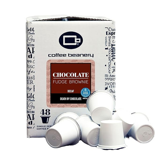 Chocolate Fudge Brownie Decaf Coffee Pods by Coffee Beanery | 192ct Bulk Flavored Decaf Coffee Pods Medium Roast Coffee Pods| 100% Specialty Arabica Coffee| Gourmet Coffee Pods