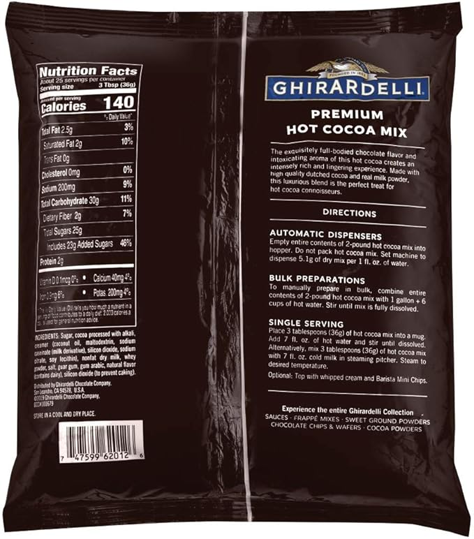 Ghirardelli Chocolate Premium Indulgence Hot Cocoa Mix, 32 Ounce Package