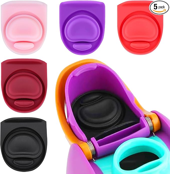 Rubber Seal Replacement Stopper Compatible with Owala Freesip16/19/24/32/40oz Spout Lid,5 Pcs Water Bottle Gasket Silicone Cap Insert Gasket Stopper Replacement Parts Accessories (5 Colors 2)