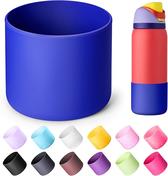 Silicone Boot for 32 oz Owala Water Bottles, Anti-Slip Protective Sleeve for Owala Twist & FreeSip & Flip Insulated Water Bottle, Boot Bottom Base for Owala (Navy)