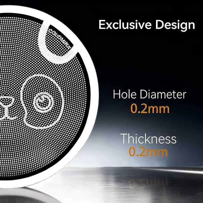 58mm Espresso Puck Screen, 0.2mm Ultra Thin Espresso Puck, Metal Reusable Coffee Filter for 58mm Espresso Portafilter Basket with Titanium PVD Coating - 316 Stainless Steel(Panda)