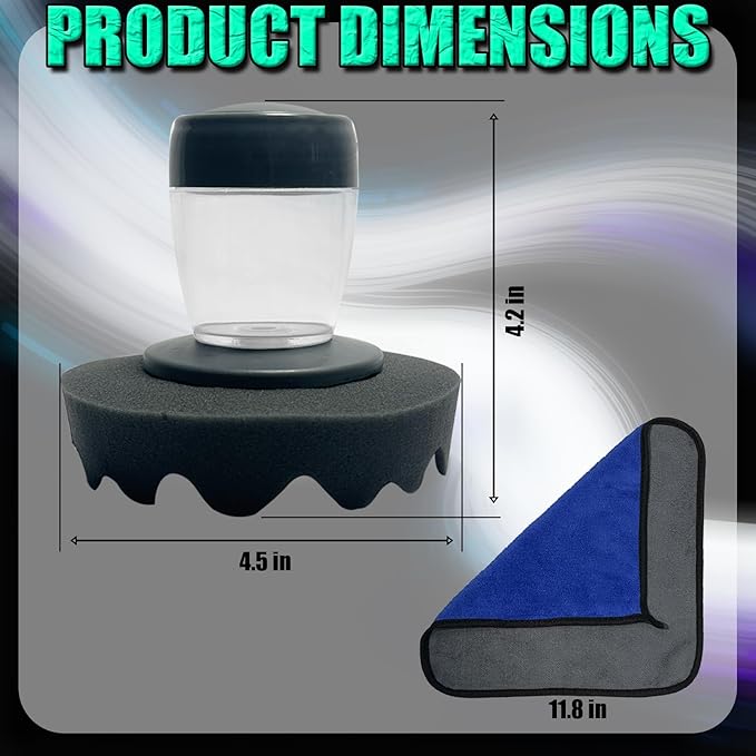 Flow Tire Shine Applicator,Reusable Car & Truck Tire Dressing Applicator,Works with All Tire Shine & Gels,Professional Car Detailing Tool