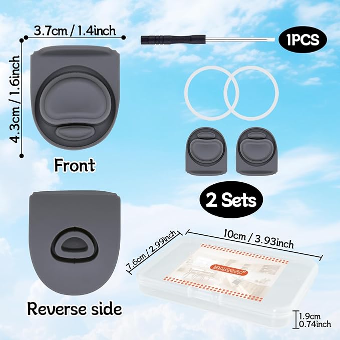 2 Sets Replacement Stopper and O Ring Gasket Compatible with Owala FreeSip 24oz 32oz,Water Bottle Lid Insert Cap Rubber Seal Parts for Owala 16/19/24/32/40oz Mouthpiece Accessories
