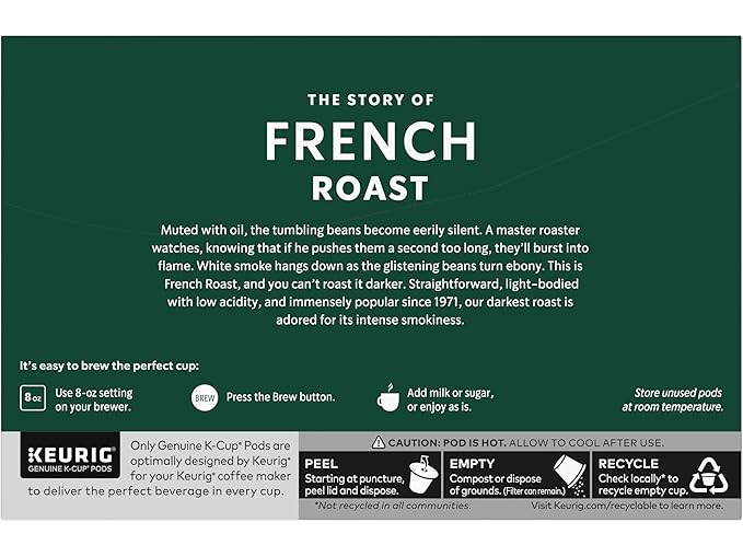 Starbucks French Roast 10 K-cups.