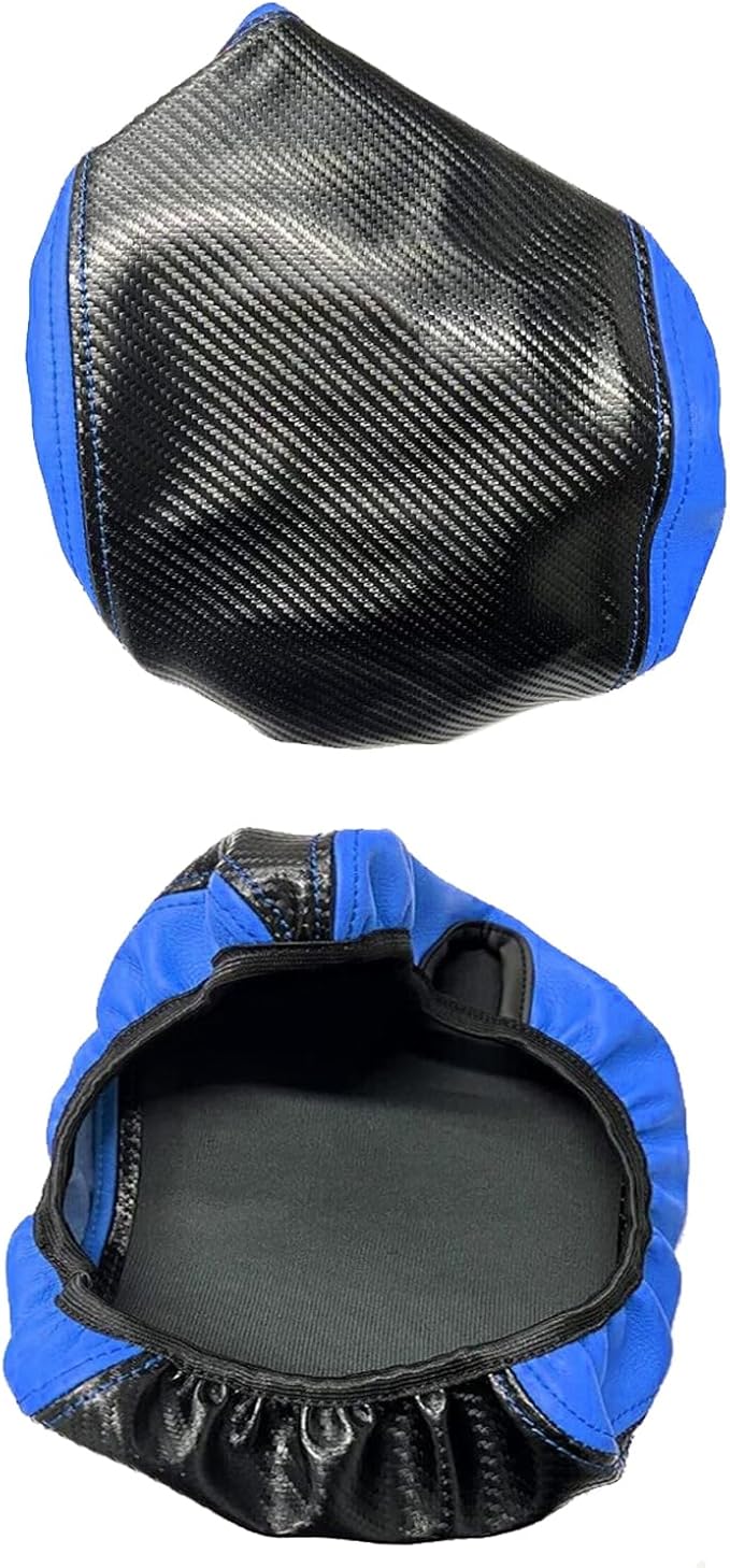 for Honda 11th Accord 2023 2024 Center Console Cover Anti-Scratch Waterproof Leather Armrest Pad Protector Cushion Interior Accessories(Carbon Fiber + Blue)