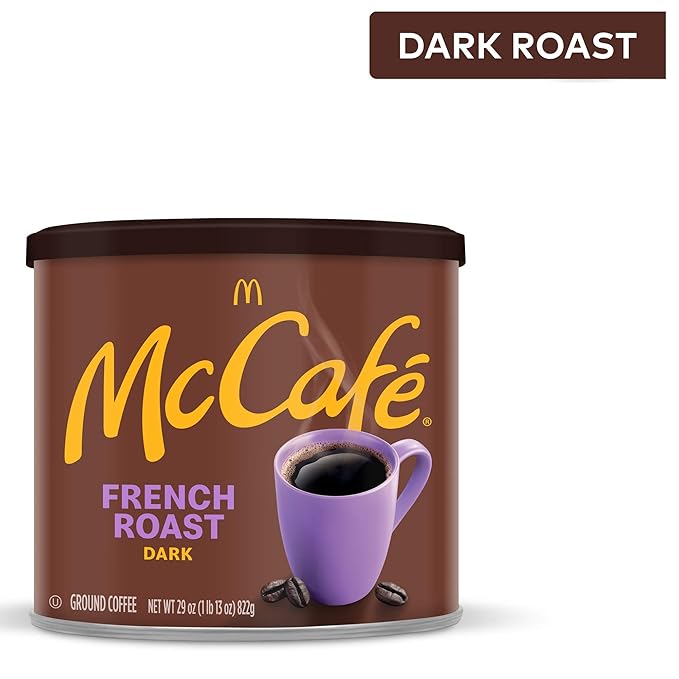 McCafe French Roast, Dark Roast Ground Coffee, 29 oz Canister (Pack of 2)