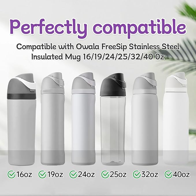 3 Sets Replacement Seal Stopper and O Ring Gasket Compatible with Owala FreeSip 24oz 32oz,Water Bottle Lid Insert Cap Rubber Seal Parts for Owala 16/19/24/32/40oz Mouth Piece Accessories Z3K4