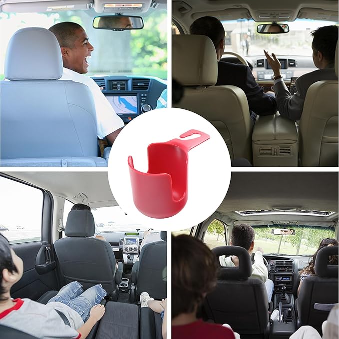 Cup Holder for Car, Back Seat Cup Holders for Cars Hanging Mount Drink Water Bottle Storage Holder Vehicle Beverage Organizer Auto Interior Organizer for Trash Bag, Clothing, Bottles