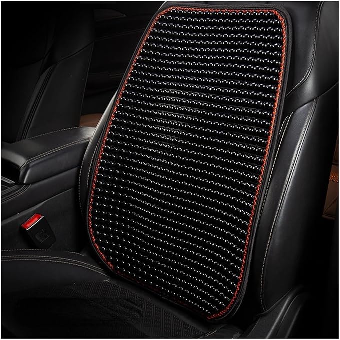 TOMSE Car Seat Chair Back Cushion for Hyundai Tucson 2015 2016 2017 2018 2019 2020, Wooden Beads Ventilate Mesh Lumbar Brace Strong Durable Relieve Fatigue Summer Interior Accessories,C-Backrest