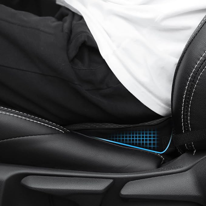 otoez Car Seat Cushion for Driving, Wedge Memory Foam Seat Back Pad for Car Seat Driver Lumbar Support Pillow Back Pain Relief for Vehicle Driving Office Chair, Road Trip Essential