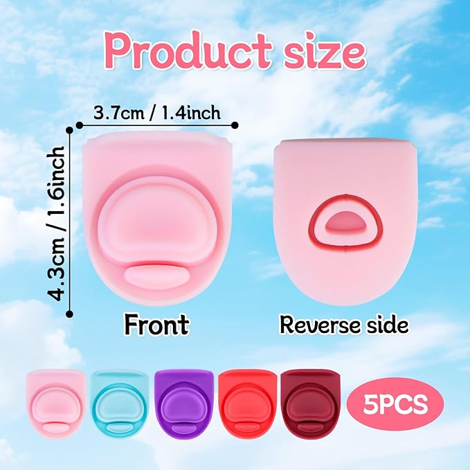 5 Pcs Replacement Seal Stopper Compatible with Owala FreeSip 16oz 32oz,Bottle Top Gasket Lid for Owala 16/19/24/32/40oz Seal Mouth Cap Silicone Stopper Parts Insert Accessories（5 colors 9）