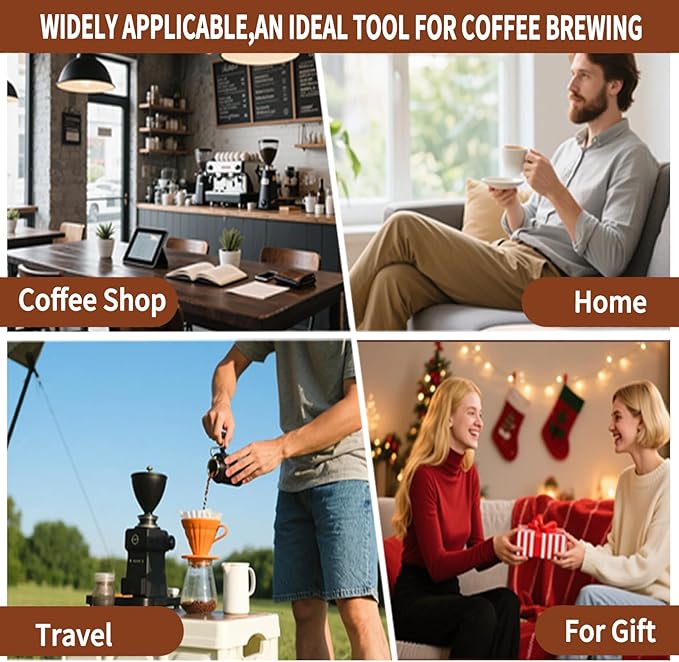 7pcs Espresso Accessories:51mm Espresso Tamper,Coffee Distributor,Puck Screen,Tamper Mat,Dosing Funnel, WDT Tool Espresso Machine Accessories for Home Coffee Shop As Father's Day Valentine's Day Gift