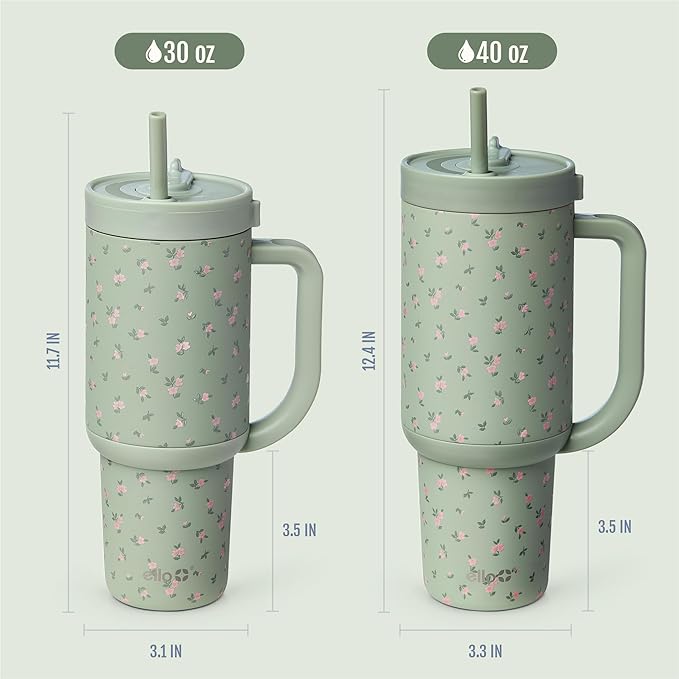 Ello Oasis 40oz Stainless Steel Tumbler - Full Bloom