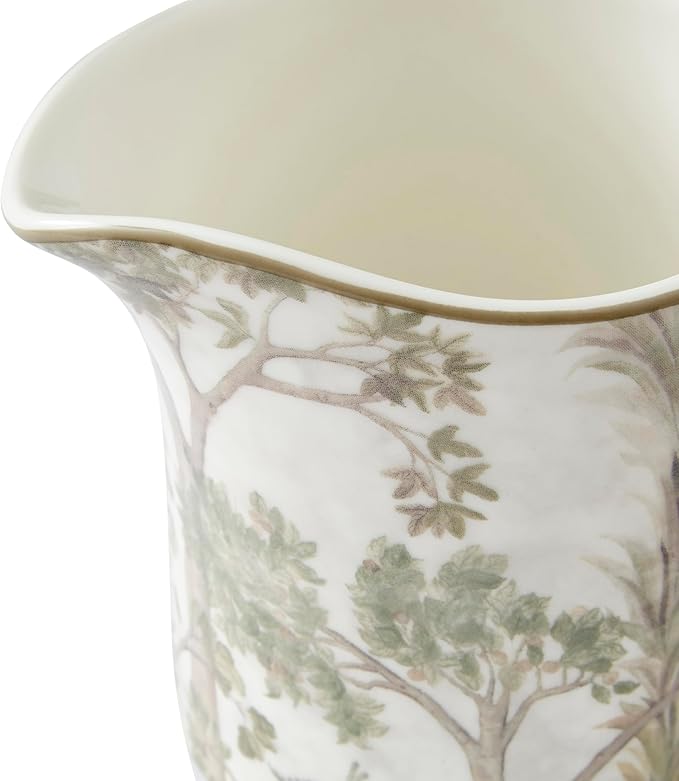 Spode Kit Kemp Tall Trees 10oz Pitcher | Enchanted Forest Design | Porcelain | Dishwasher and Microwave Safe | Creamer Jug for Tea and Coffee | Fabulous Gift | Home & Gathering Use