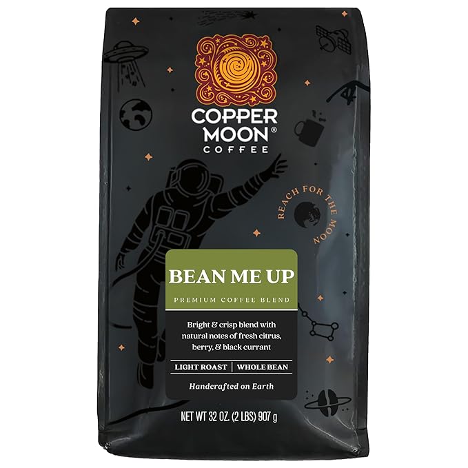 Copper Moon Light Roast Whole Bean Coffee, Bean me Up, 2 Lb