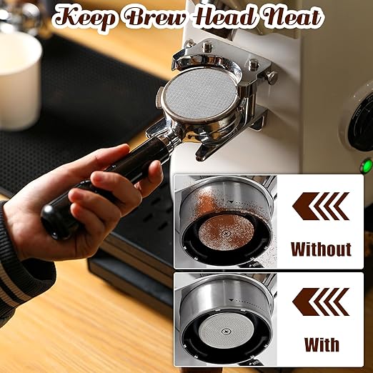54 mm Dosing Funnel for Breville Barista Portafilters, Pletpet Dosing Funnel with 53.5mm Puck Screen Kit for Breville Espresso Accessories to Reduces The Mess