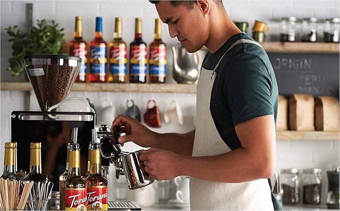 Syrup Pump Dispenser with Torani Sugar Free Caramel Syrup for Coffee, 25.4 oz Bundle – Syrup Pump Compatible With Torani Coffee Syrup