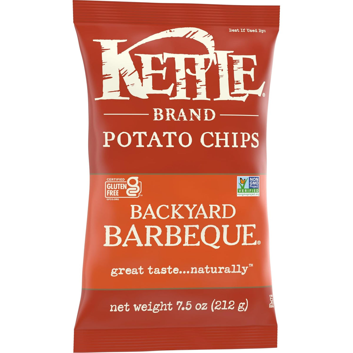 Kettle Brand Backyard Barbeque Kettle Potato Chips, Gluten-Free, Non-GMO, 7.5 oz Bag