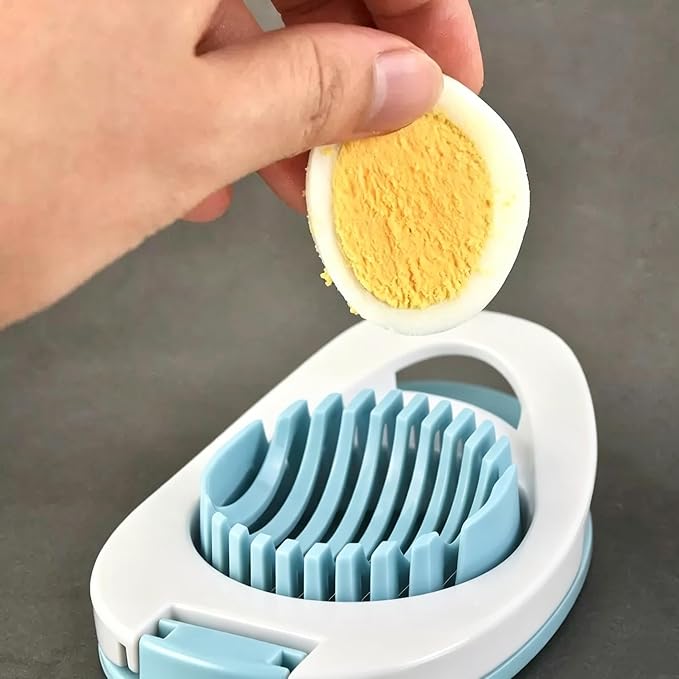Stainless Steel Egg Slicer and Dicer | Hard Boiled Egg Cutter, Steel Wire, Multi-Fruit Slicer, For Strawberry Kiwi Soft Fruits