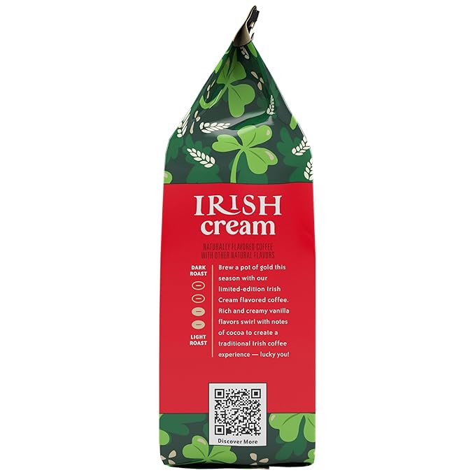 Community Coffee Irish Cream Flavored Ground Coffee, Medium Roast, 11 oz Bag