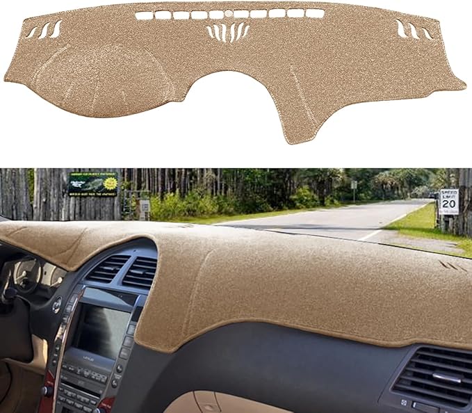Dash Cover Mat Custom Fit for Lexus ES350 2007-2012, Dashboard Cover Pad Carpet Protector (07-12 ES350 Beige) F117