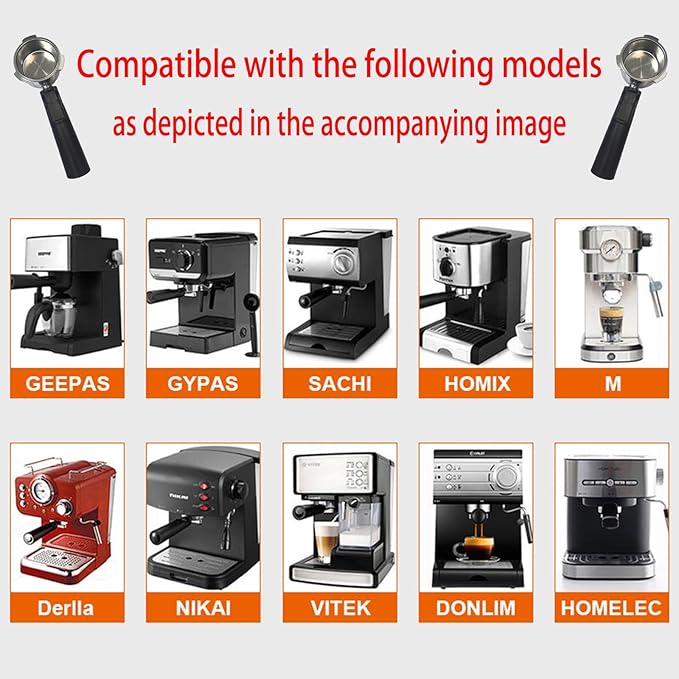 51mm 3-Ear Bottomless Portafilter with CASABREWS Espresso Machine CM5418, 3700Essential & 5418Pro(Filter Basket Included)