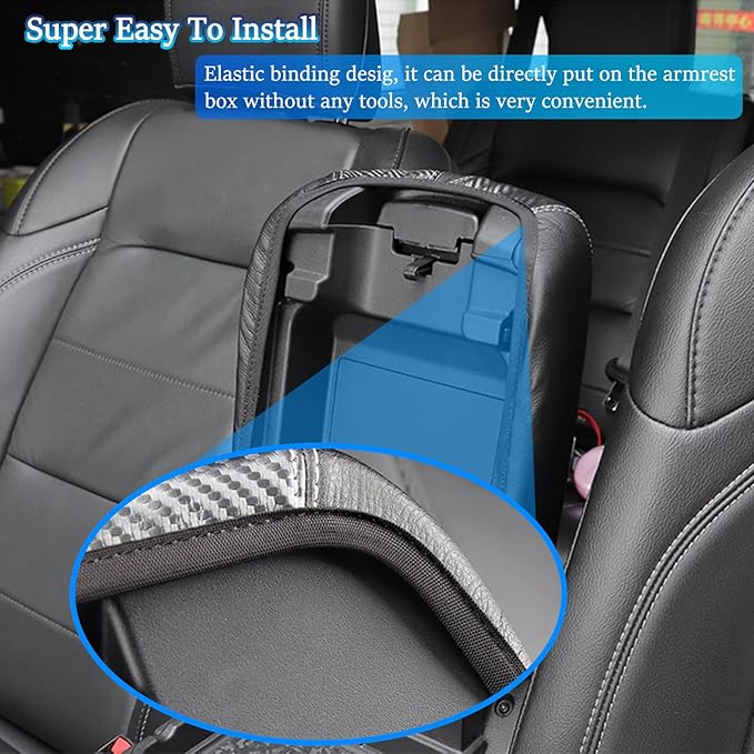 for RAM 2009-2018 Center Console Cover Anti-Scratch Waterproof Leather Armrest Pad Protector Cushion for Dodge RAM 1500 2500 3500 4500 5500 2009-2018 Interior Accessories(Red with Black)