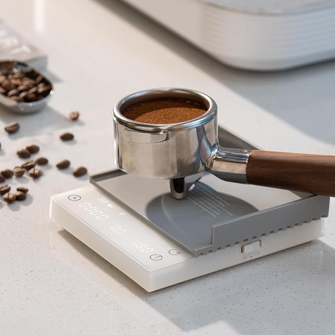 TIMEMORE Coffee Scale Basic 3.0 with Coffee-to-Water Ratio/Water Flow Rate/Timer Function, Free Switching of Ounce/kg Units, Digital Scale for Espresso and Pourover Mode, White