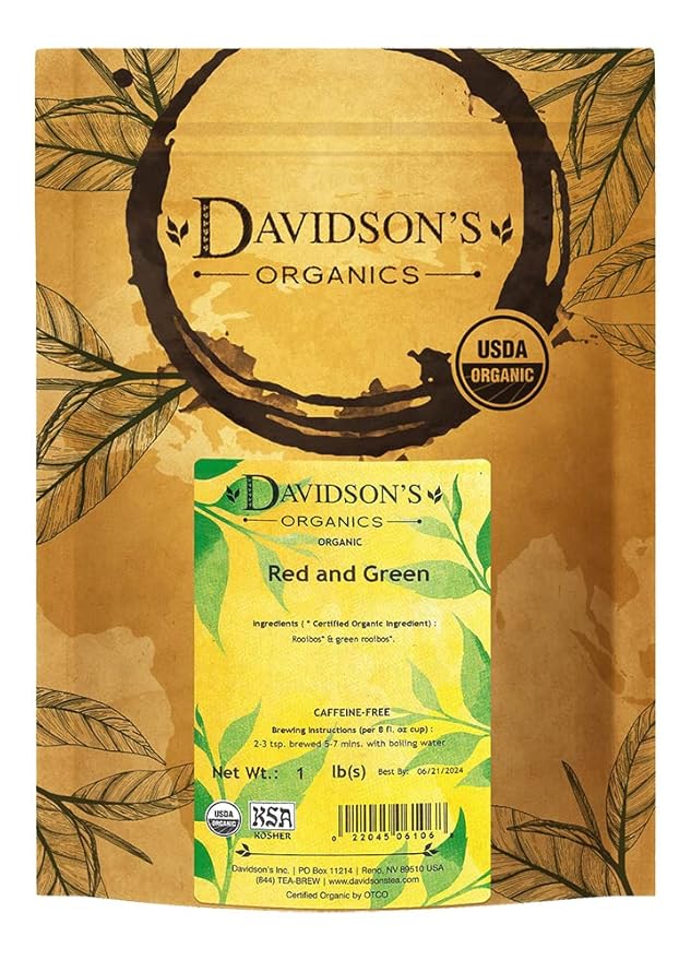 Davidson's Tea Bulk, Red And Green, 16-Ounce Bag