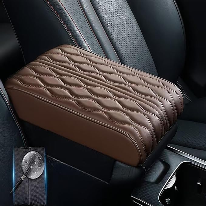 Car Armrest Pad for Mercedes Benz S Class S500 S580 S580e Waterproof Center Console Pad Car Armrest Seat Box Cover Protector Universal Arm Rest Cushion Pads,F