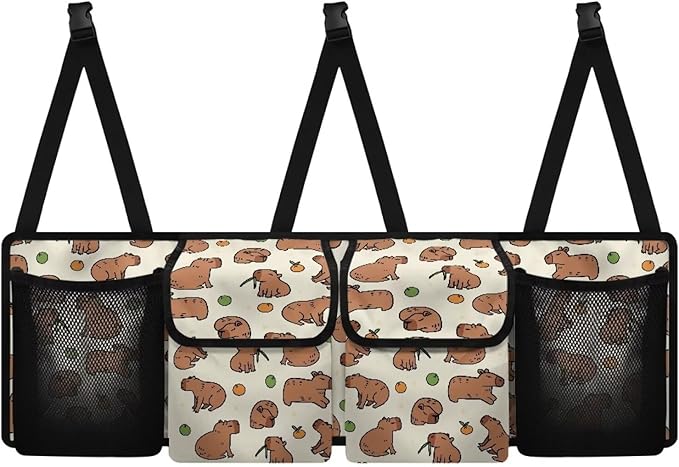 Cute Cartoon Capybara Trunk Organizer Car Women Large Capacity Auto Hanging Seat Back Storage for SUV,Truck,Van
