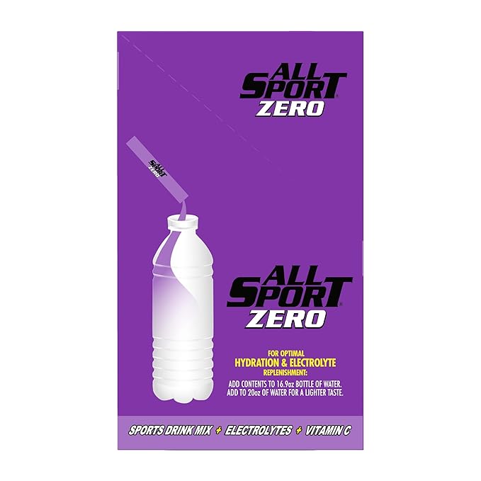 All Sport Powder Hydration Sticks, Zero Calorie, Performance Electrolyte Drink Mix, Sugar Free, Grape, 50 Ct box