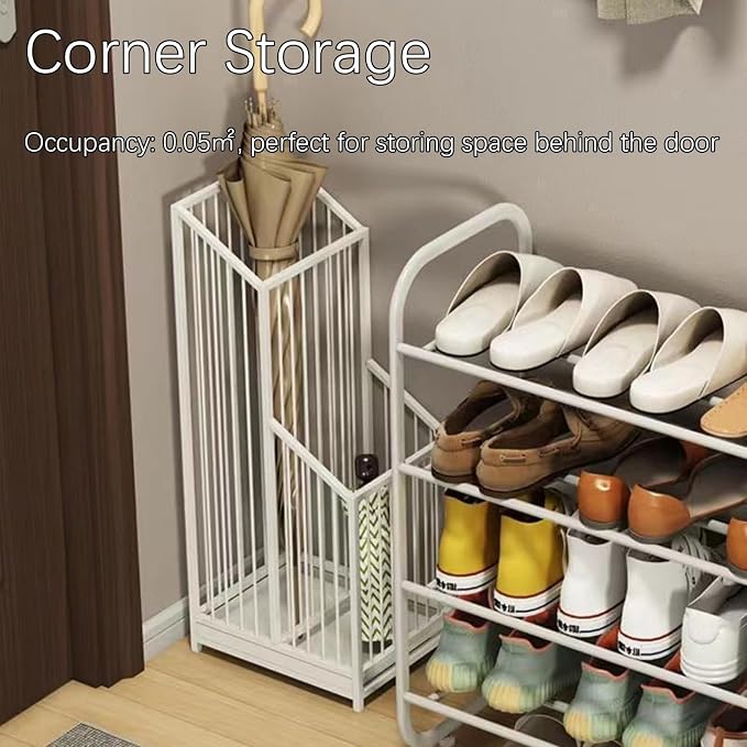Indoor Metal Umbrella Stand，Umbrella Storage，Tall Metal Standing Umbrella Holder，Umbrella Holder for entryway，for Hotel，Offices，Home，Commercial(Gold,40 * 25 * 62cm/16 * 8 * 24.4in)