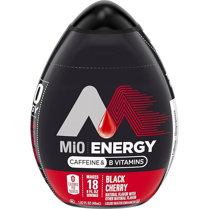 MiO Energy Black Cherry Naturally Flavored Liquid Water Enhancer 12 Count 1.62 fl oz