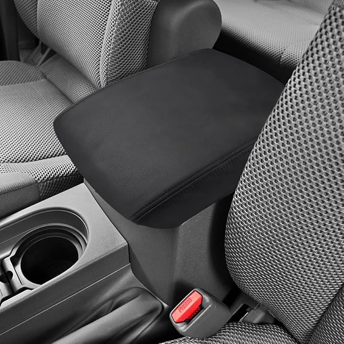 INTGET Center Console Armrest Cover for 2005-2021 Nissan Frontier Accessories / 2005-2015 Nissan Xterra Accessories Leather Middle Arm Rest Lid Protector for Nissan Frontier Pro 4X Accessories
